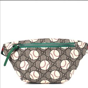 Gucci baseball monogram belt bag